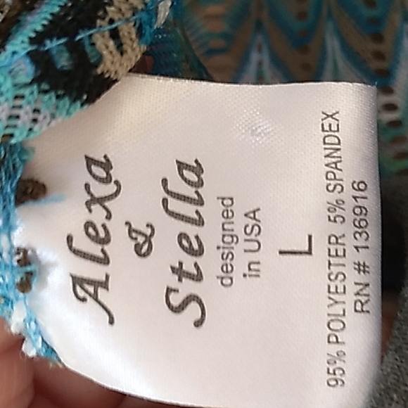 Alexa & Stella Multicolor Bell Sleeve Dress. Size Large NWOT - Picture 10 of 12